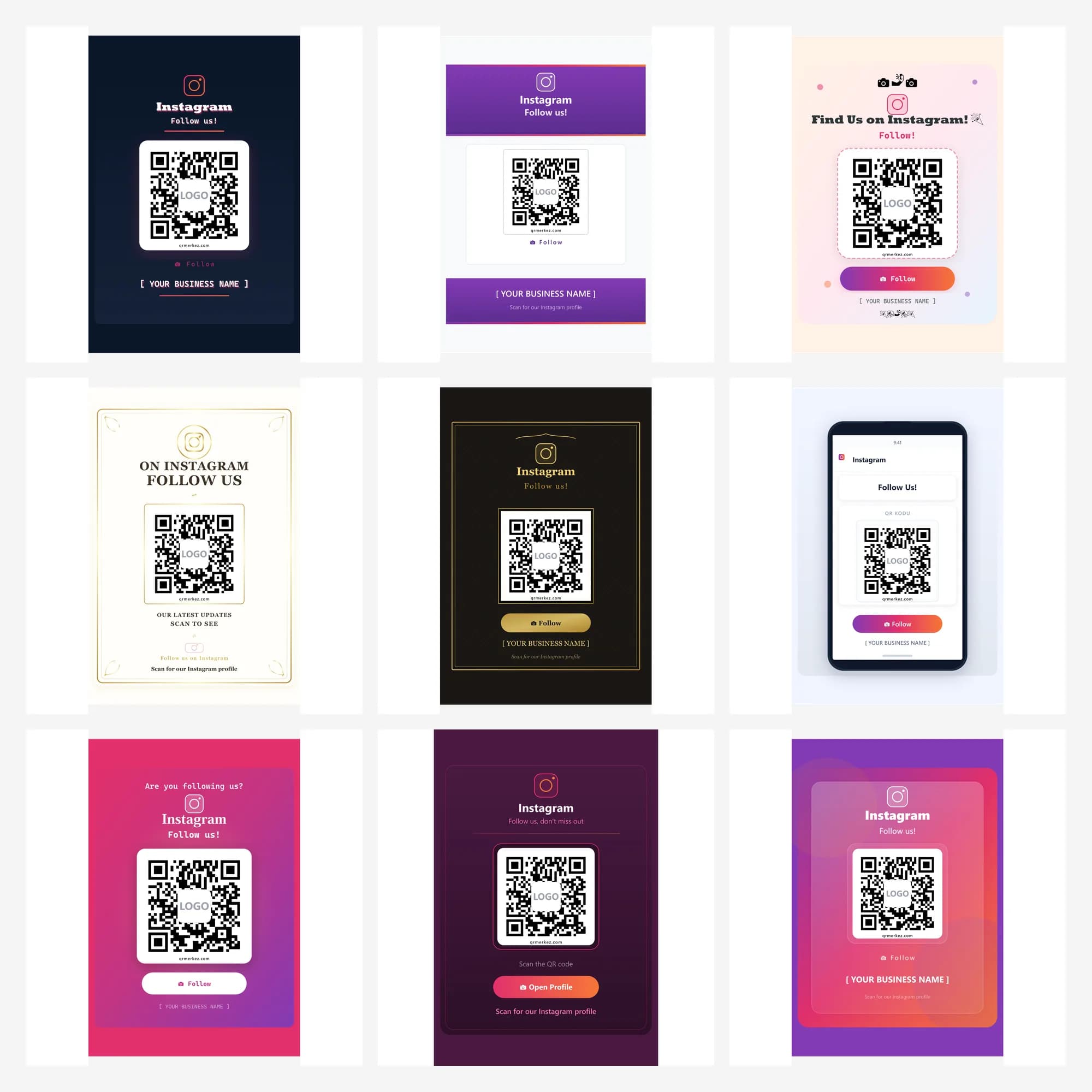 Instagram QR code sticker design examples