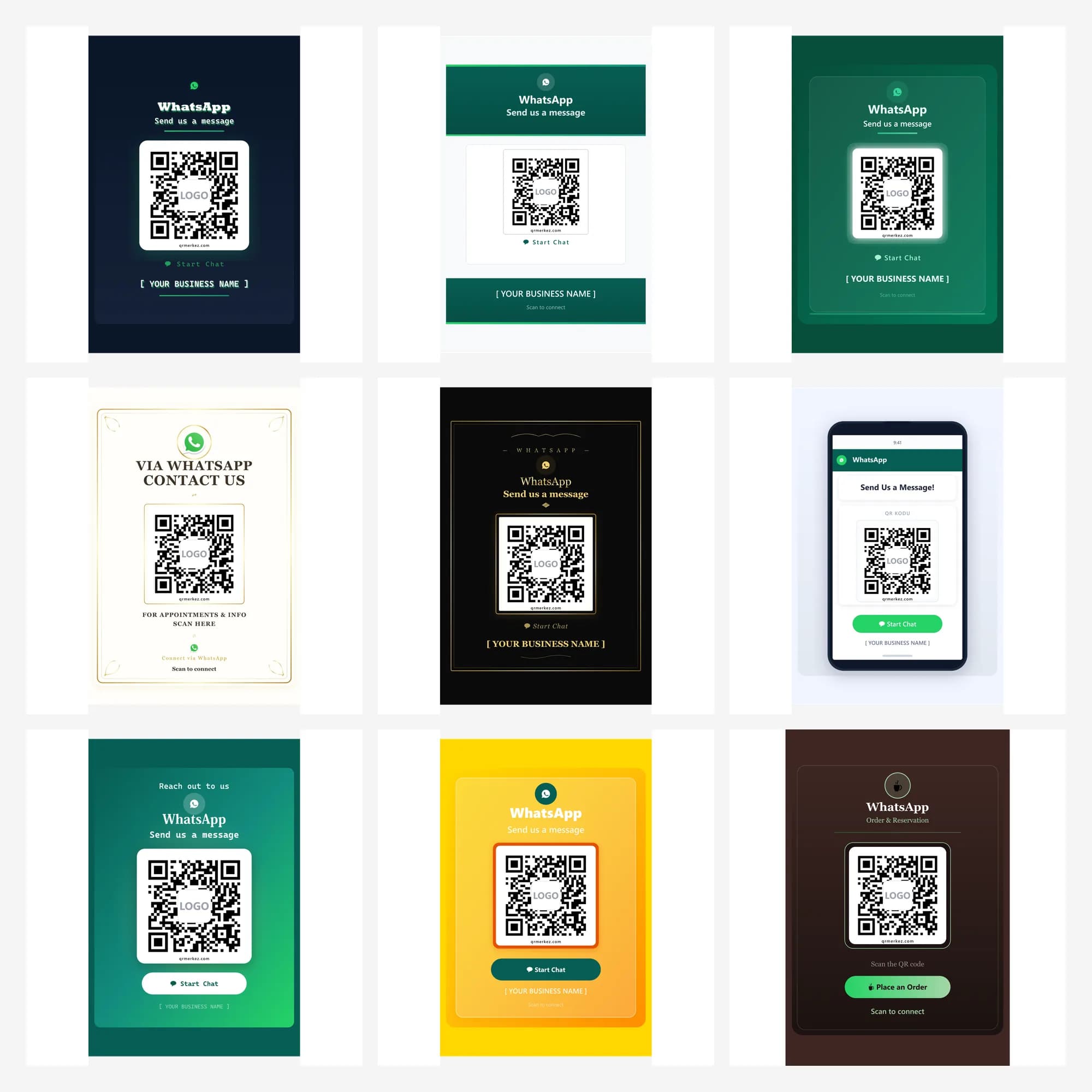 WhatsApp QR code sticker design examples